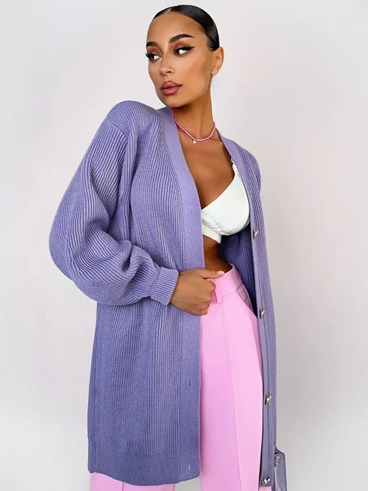 Cardigan Tejido Suelto Cuello V - Diseño Versátil para Otoño - Image 33