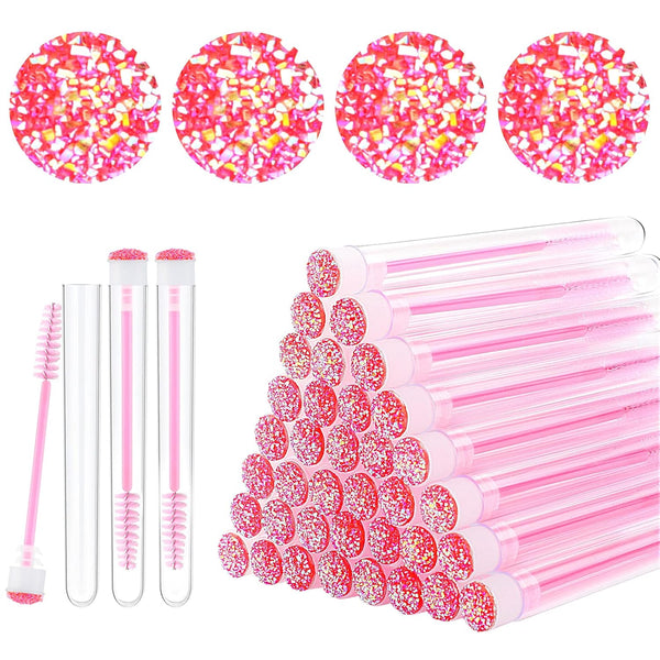 Cepillos Desechables para Pestañas y Rímel - Set de 10 a 50 Spoolies Diamond Lash en 4 Colores