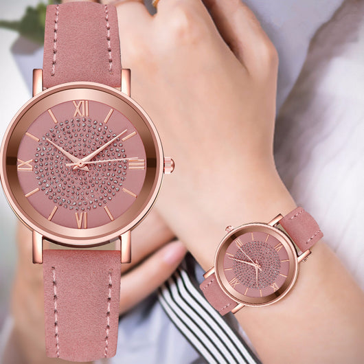 Reloj de Cuarzo para Mujer con Patrón Solar y Escala Romana - Image 14