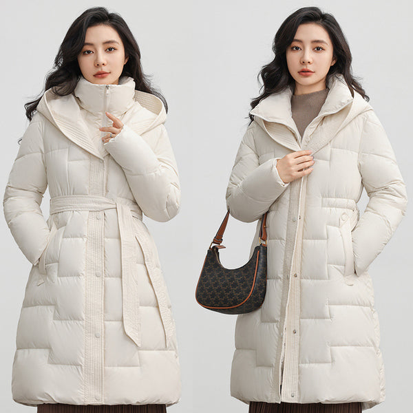 Abrigo Largo Ajustado con Capucha para Mujer - Diseño Invernal Elegante - Image 4
