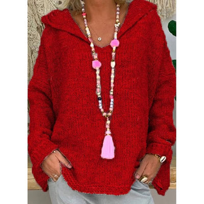 Sudadera con Capucha de Color Sólido y Mangas Largas