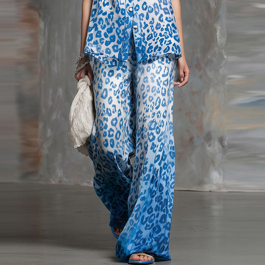 Conjunto Estampado Animal Print: Blusa Suelta y Pantalón a Juego - Image 11