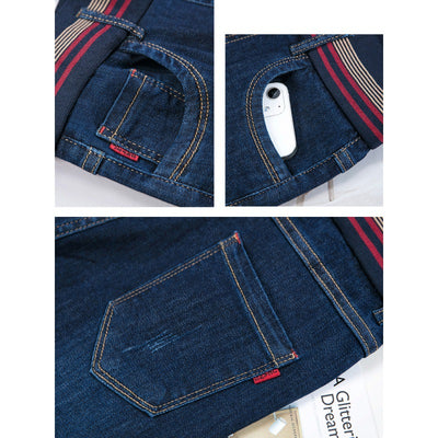 Pantalones Vaqueros Térmicos con Cintura Elástica para Otoño e Invierno - Image 12