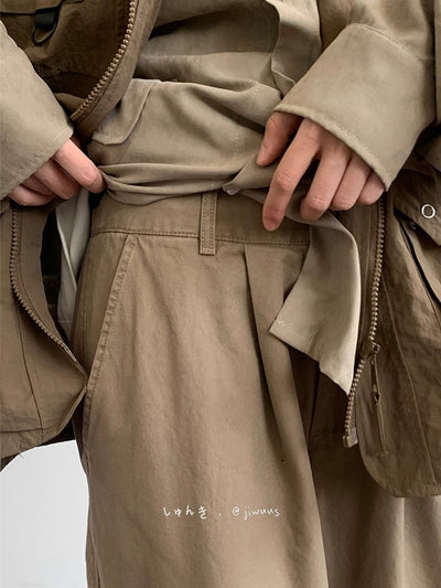 Pantalones de Trabajo Retro Japoneses con Pierna Ancha para Hombre - Primavera y Otoño - Image 21