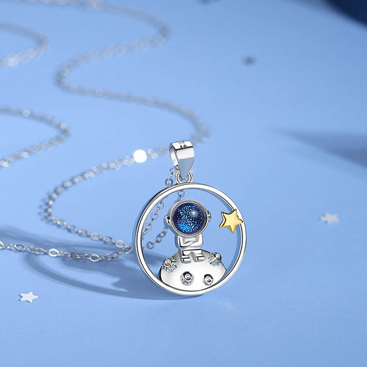 Collar de Astronautas en Pareja - Plata de Ley para Él y Ella - Image 6