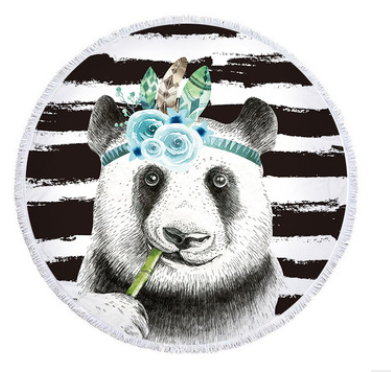 Toalla de Playa Redonda Panda Microfibra - Multiusos - Image 6