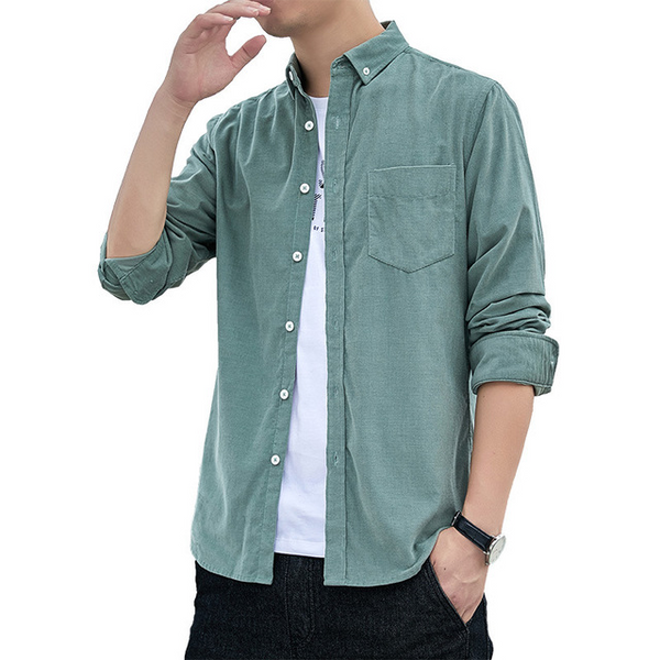 Camisa de Pana para Hombre de Manga Larga