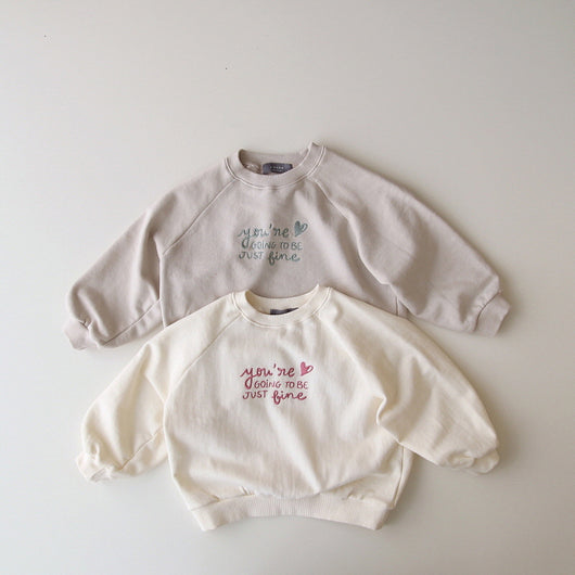 Suéter Infantil Oversize con Bordado de Letras - Manga Larga Cuello Redondo - Image 19