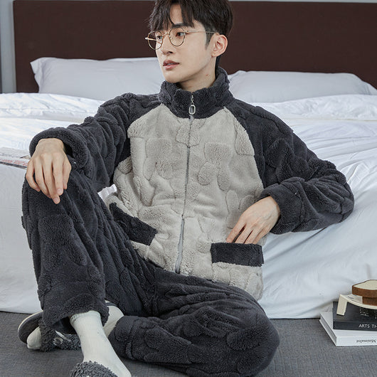 Pijama Hombre Franela Jacquard Forrado Térmico Cómodo - Image 17