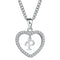 26-letter zircon heart necklace26-letter zircon heart necklace Plateado P