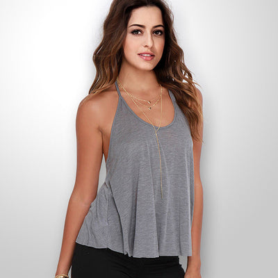 Blusa Espalda Descubierta Y-Style sin Mangas - Camiseta Suelta Verano - Image 7