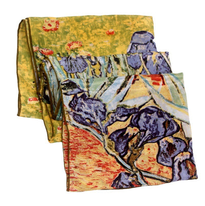 Pañuelo de Seda con Pintura Artística para Mujer - Image 12