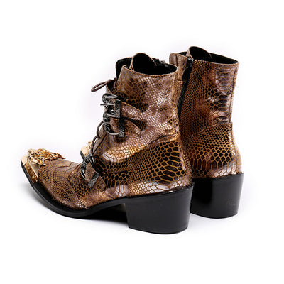 Botas de Cuero Vintage Europeas y Americanas para Hombre - Image 3