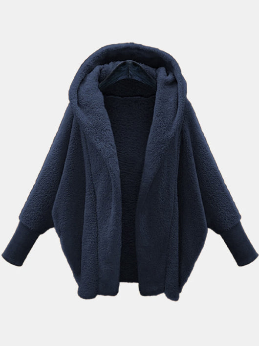 Abrigo Suelto con Capucha de Felpa para Mujer - Estilo Europeo y Americano - Image 7