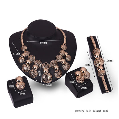 Juego de Joyas Nupcial Coreano - Set de 4 Piezas Chapadas - Image 3