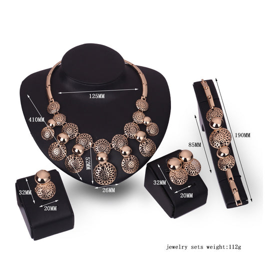 Juego de Joyas Nupcial Coreano - Set de 4 Piezas Chapadas - Image 3