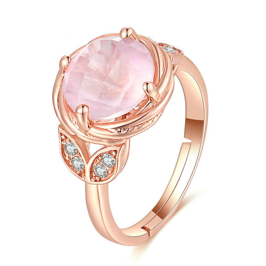 Anillo de Plata 925 con Cristal Natural y Flor para Mujer - Image 6
