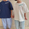 Camiseta Infantil Cuello Redondo con Estampado de Letras