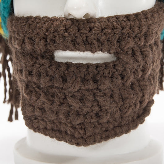 Gorro de Lana Tejido a Mano con Barba Postiza - Disfraz Cómico Unisex - Image 5