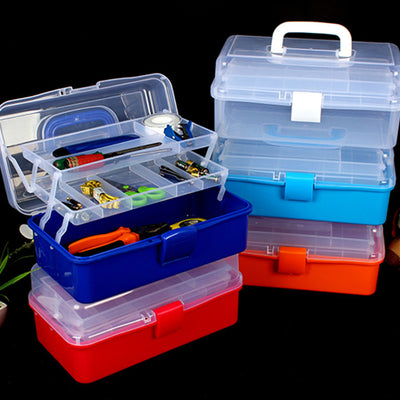 Caja de herramientas artística de 2 niveles con compartimentos - Image 8