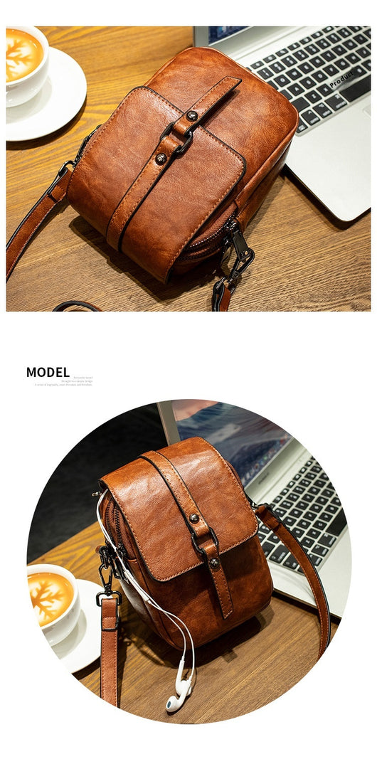 Bolso Bandolera Retro para Mujer - Bolsa de Hombro Único para Teléfono y Accesorios - Image 19