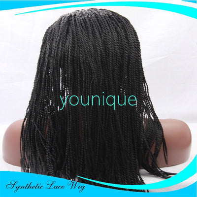 Peluca de Encaje Frontal con Trenzas de Dos Hebras - Image 12