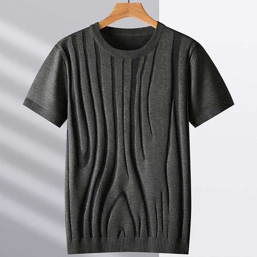 Playera Tejida Cuello Redondo Manga Corta - Image 2