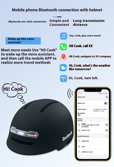 Casco Inteligente con Luces LED, Control de Voz y Conectividad Bluetooth - Image 17