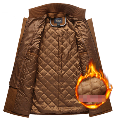 Abrigo Ejecutivo de Invierno para Hombre - Gabardina Gruesa con Doble Cuello - Image 9