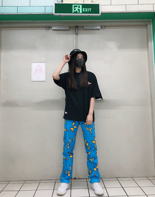 Pantalones de chándal ajustados azul fuego - Tendencia viral - Image 2