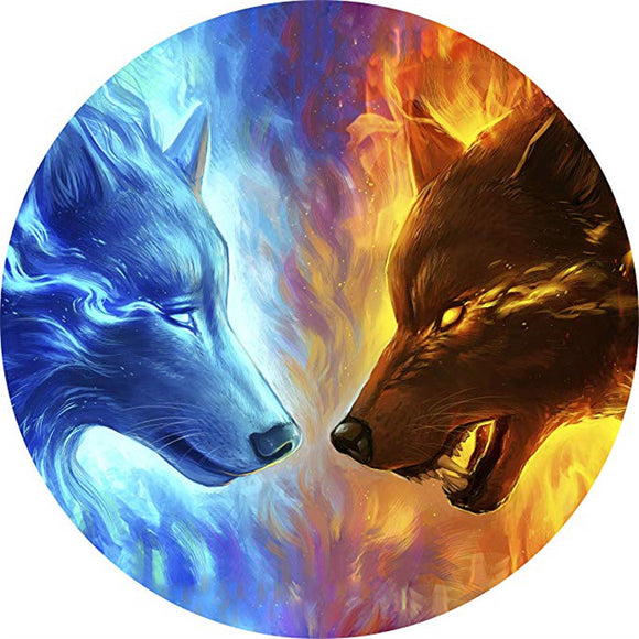 Paño de Microfibra con Impresión Digital de Cabeza de Lobo