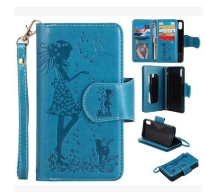 Funda Protectora de Cuero iPhone 7 y 6 Plus con Diseño Grabado y Compartimentos para Tarjetas