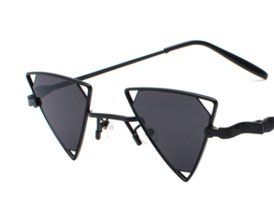 Gafas de Sol Punk Triángulo Hueco - Estilo Europeo Metálico - Image 8