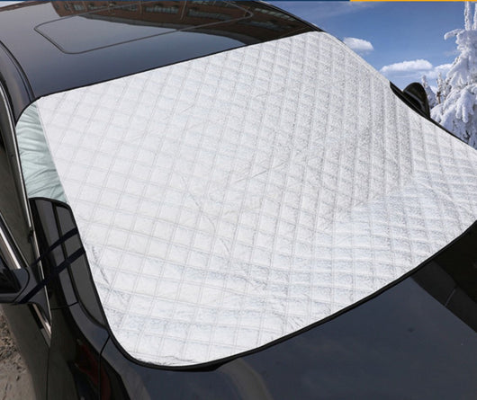 Protector Solar para Parabrisas con Revestimiento Plateado - Bloqueador de Nieve y Calor - Image 8