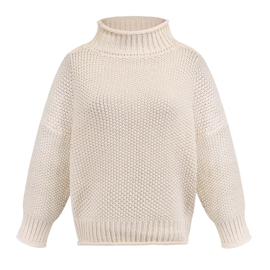 Suéter de Cuello Alto Tejido para Mujer - Abrigo Casual de Invierno - Image 2