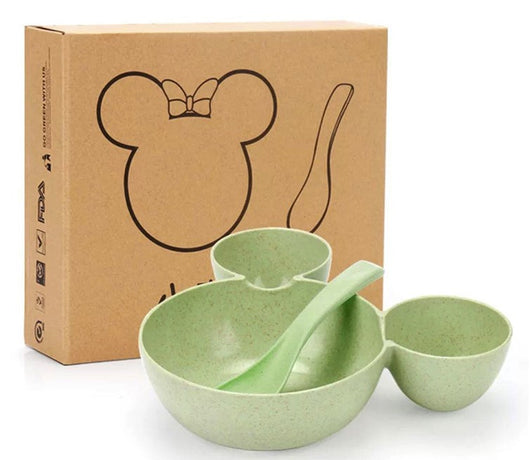Juego de Comida Infantil Mickey Mouse en Fibra de Trigo - Plato, Cubiertos y Palillos - Image 13