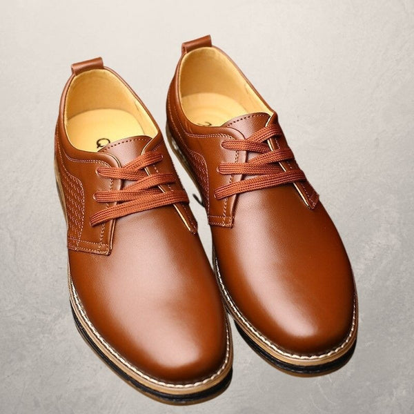 Zapatos de Cuero Artesanales para Hombre con Punta Redonda y Cordones