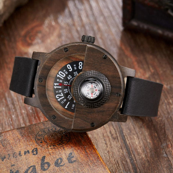 Reloj de Madera con Brújula Multifuncional - Image 12