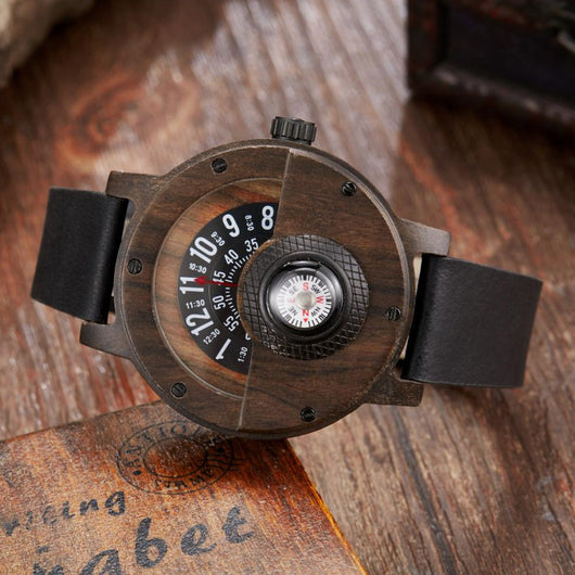 Reloj de Madera con Brújula Multifuncional - Image 12