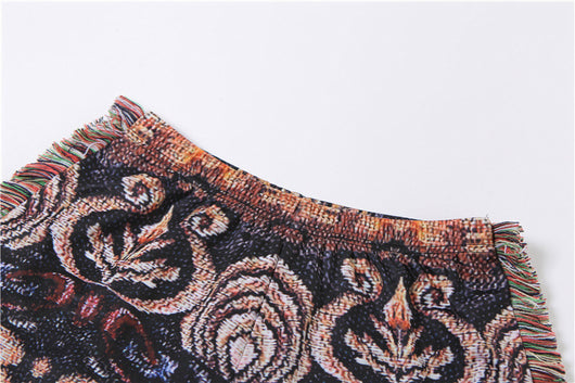 Shorts Casual Étnico Tweed con Bolsa de Borlas Estampada - Image 14