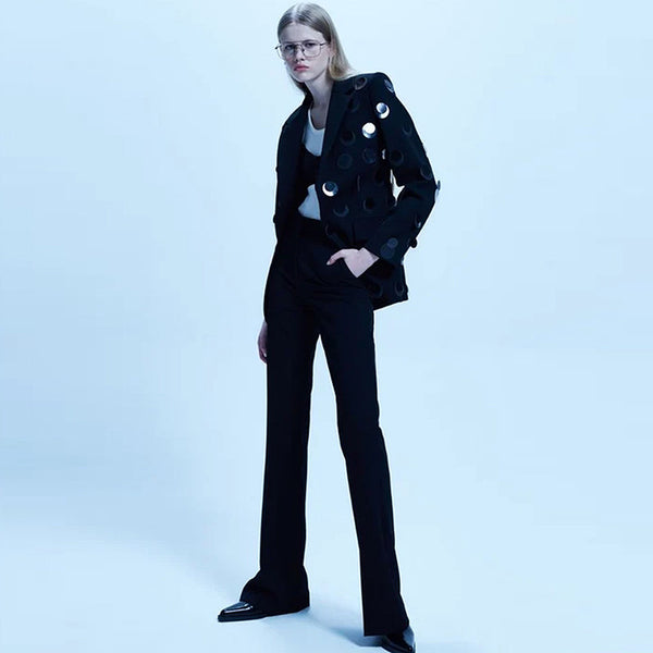 Blazer de Botones con Detalles de Lentejuelas