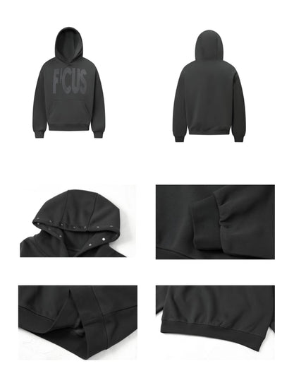 Sudadera Corta con Capucha y Letras de Cristales para Parejas - Image 9