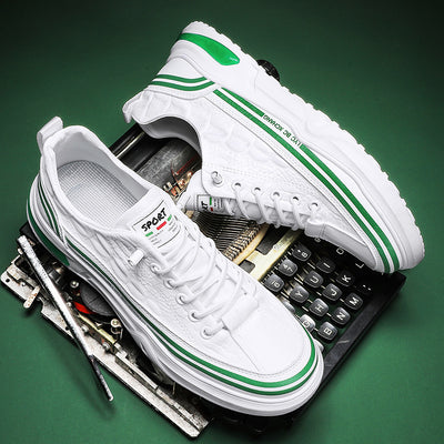Zapatillas Deportivas Blancas de Lona para Jóvenes - Slip-on Casual - Image 6