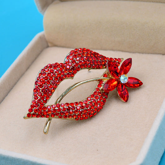 Broche Labios Rojos Tentación - Accesorio de Temperamento para Traje y Vestido - Image 6