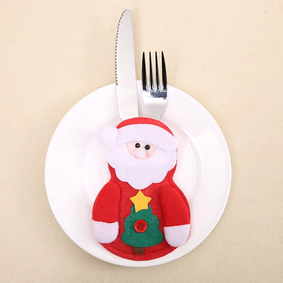Portacubiertos Navideños de Papá Noel para Decoración de Mesa - Image 20