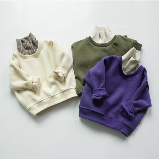 Suéter Polar Infantil Cuello Alto Doble Capa Abrigo Térmico - Image 6