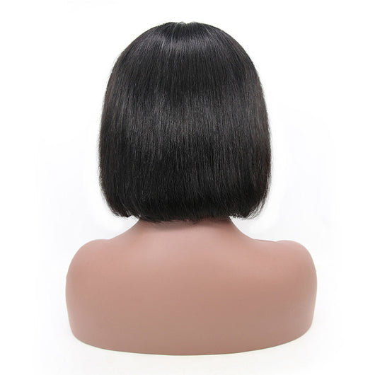 Peluca Bob Corto de Cabello Natural con Elegancia Temperamental - Image 3