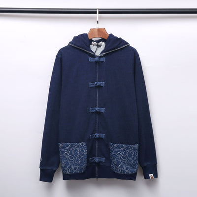 Cardigan de Mezclilla Lavada con Cierre de Botones