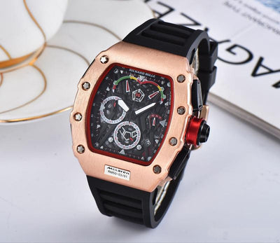 Reloj de Cuarzo para Hombre con Correa de Silicona Diseño Calavera - Image 6