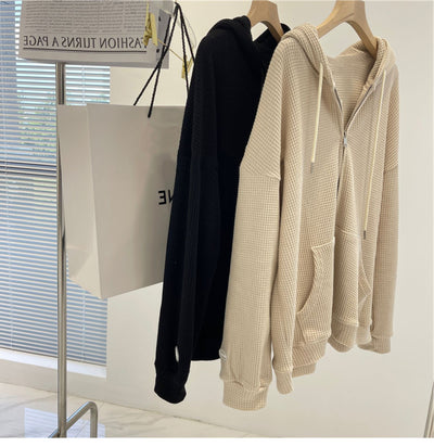Cardigan Suelto con Capucha y Cierre de Cremallera para Mujer - Image 18